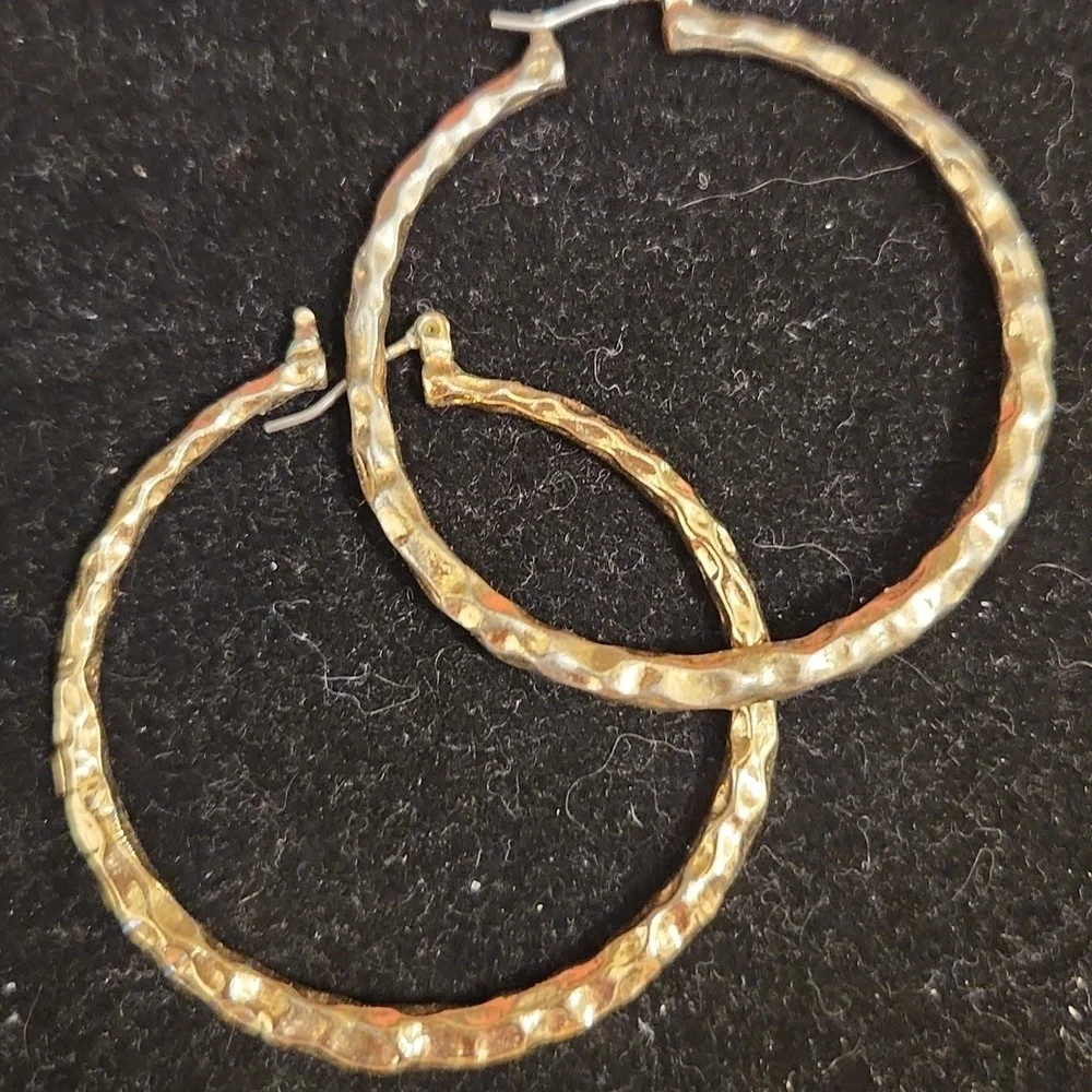 Elegant Silver and Gold Hoop Earrings Set X5